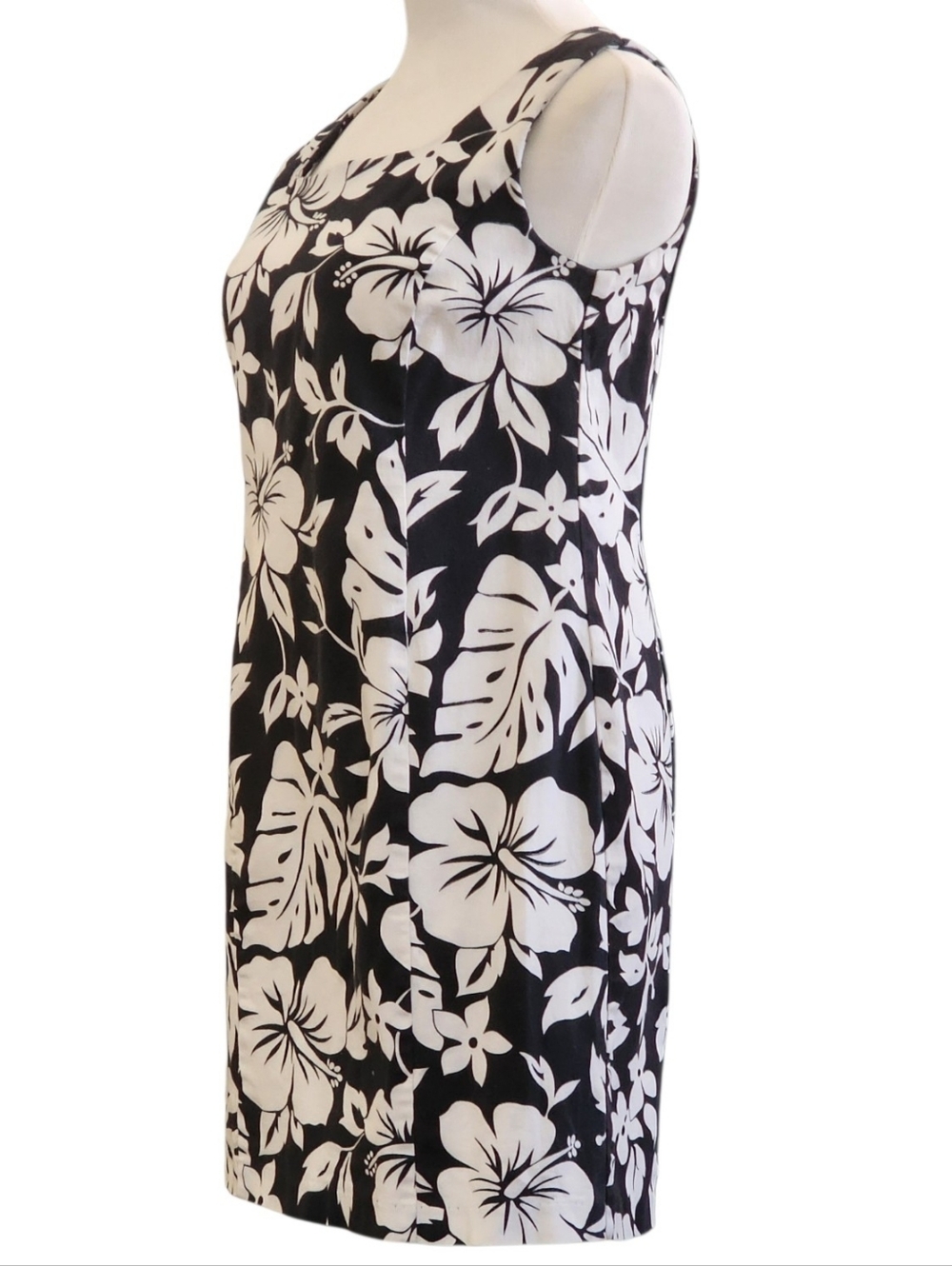 Briggs New York black and white floral shift dress full back zip - Picture 6 of 12